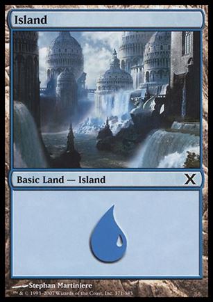 Magic the Gathering: 10th Edition (Base Set) card 371 Island