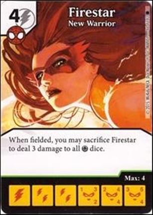 Marvel Dice Masters Amazing Spider-Man card 86 Firestsar: New Warrior