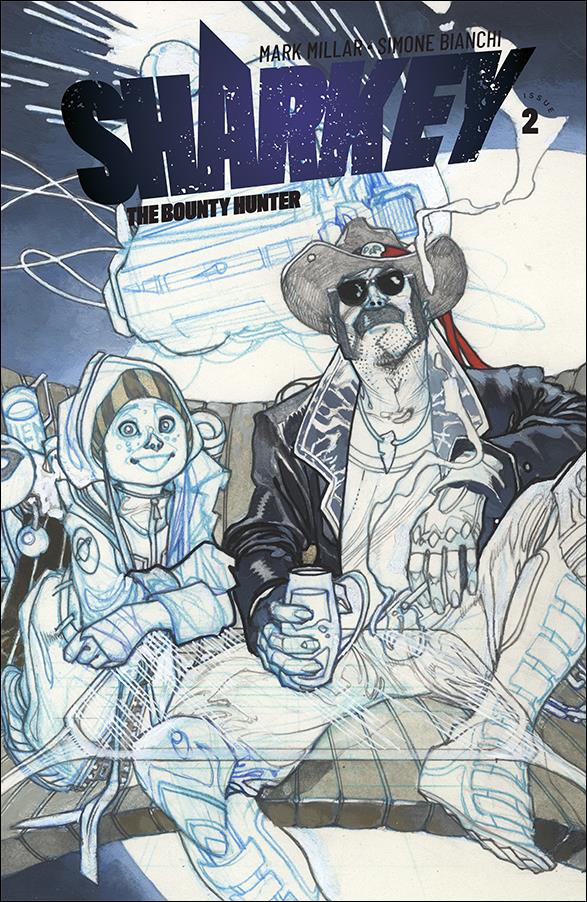 Sharkey the Bounty Hunter issue 2-B Simone Bianchi Sketch Cover