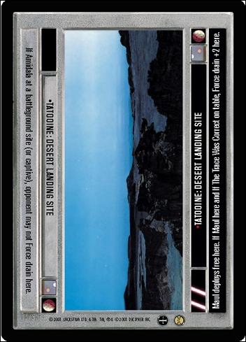 Star Wars: Tatooine Limited (Base Set) card 42 Tatooine: Desert Landing Site