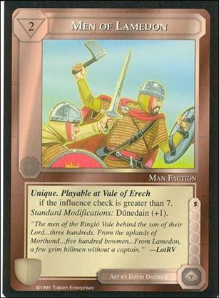 Middle-Earth: The Wizards (Base Set) card 279 Men of Lamedon