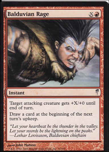 Magic the Gathering: Coldsnap (Base Set) card 76 Balduvian Rage