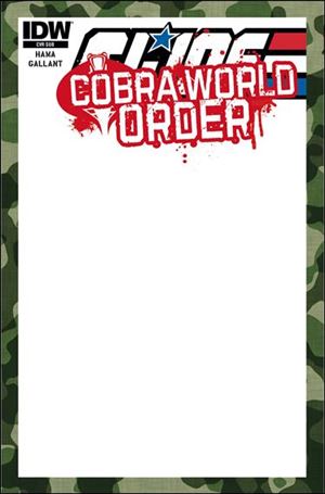 G.I. Joe: A Real American Hero: Cobra World Order Prelude issue 1-E Blank/Sketch Cover