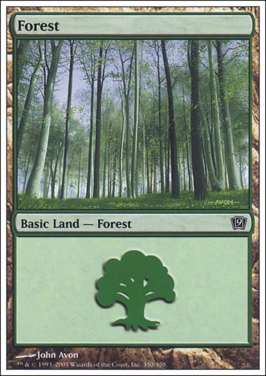 Magic the Gathering: 9th Edition (Base Set) card 350 Forest