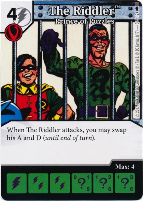 DC Comics Dice Masters Batman card 36 The Riddler: Prince of Puzzles