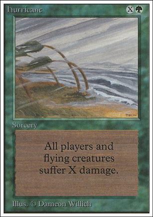 Magic the Gathering: Unlimited (Base Set) card 201 Hurricane