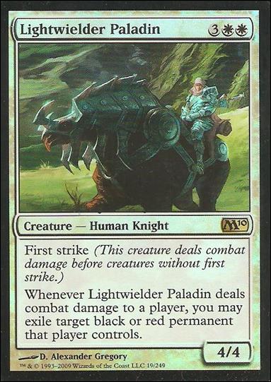 Magic the Gathering: 2010 Core Set (Base Set) card 19-B Lightweilder Paladin (Foil)