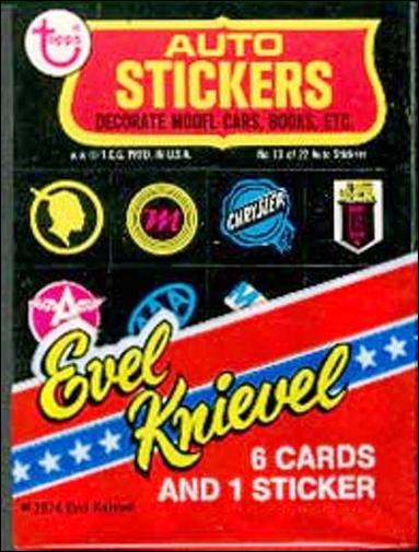 Evel Knievel card 2 Sealed Pack