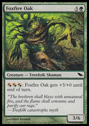 Magic the Gathering: Shadowmoor (Base Set) card 115 Foxfire Oak