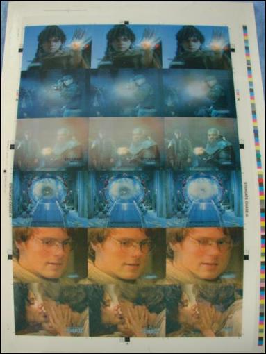 Stargate SG-1 Premiere card 99-Z-INVALID Uncut Stargate SG-1 in Motion Sheet [1:20]