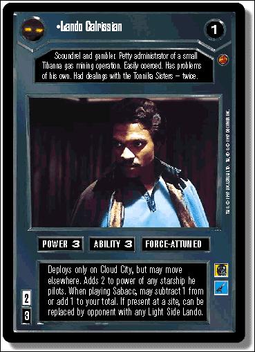 Star Wars: Cloud City Limited (Base Set) card 4 Lando Calrissian