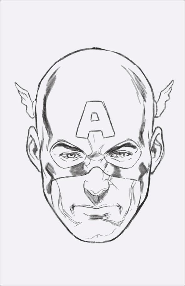 Captain America (2023) issue 7-E Mark Brooks 1:50 Headshot Sketch Virgin Cover