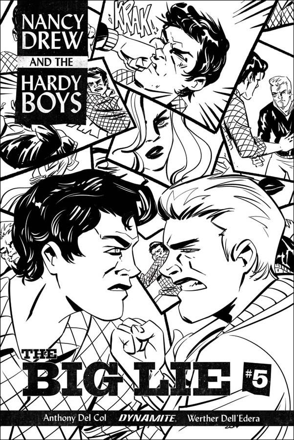 Nancy Drew and the Hardy Boys: The Big Lie issue 5-C Elsa Charretier 1:10 B&W Cover
