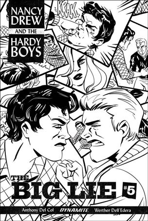 Nancy Drew and the Hardy Boys: The Big Lie issue 5-C Elsa Charretier 1:10 B&W Cover