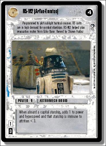 Star Wars: Hoth Limited (Base Set) card 87 R5-M2 (ArFive-Emmtoo)