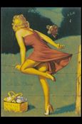Elvgren's Calendar Pinups 2 (Base Set) card 56 On De-Fence
