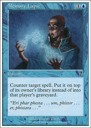 Magic the Gathering: 7th Edition (Base Set) card 88 Memory Lapse