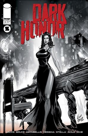 Dark Honor issue 3.00-B Fico Ossio B&W 1:10 Cover