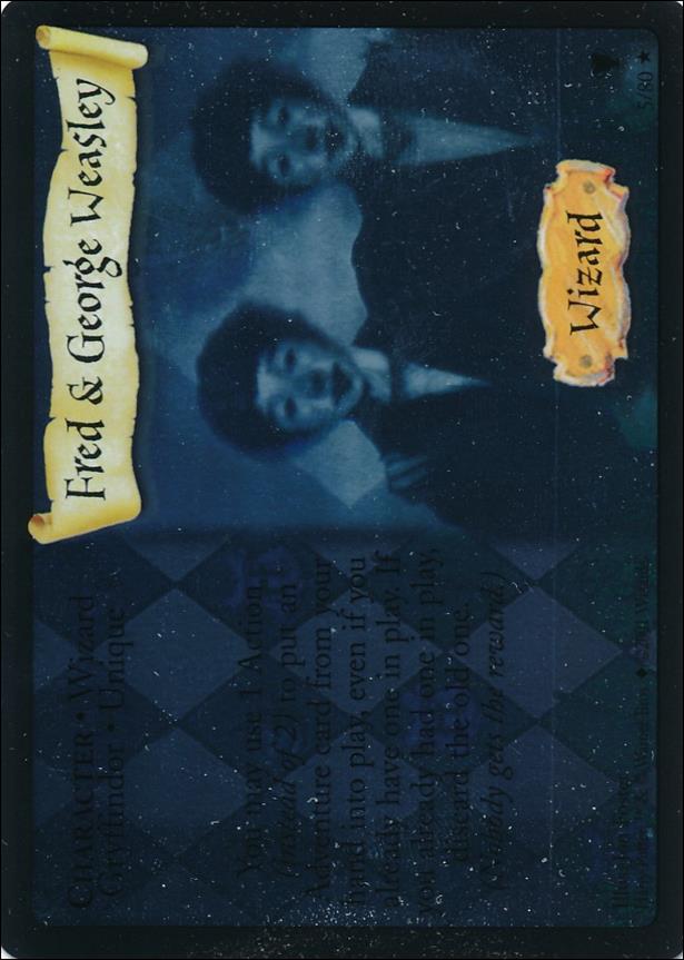 Harry Potter: Quidditch Cup (Base Set) card 5-B Fred & George Weasley