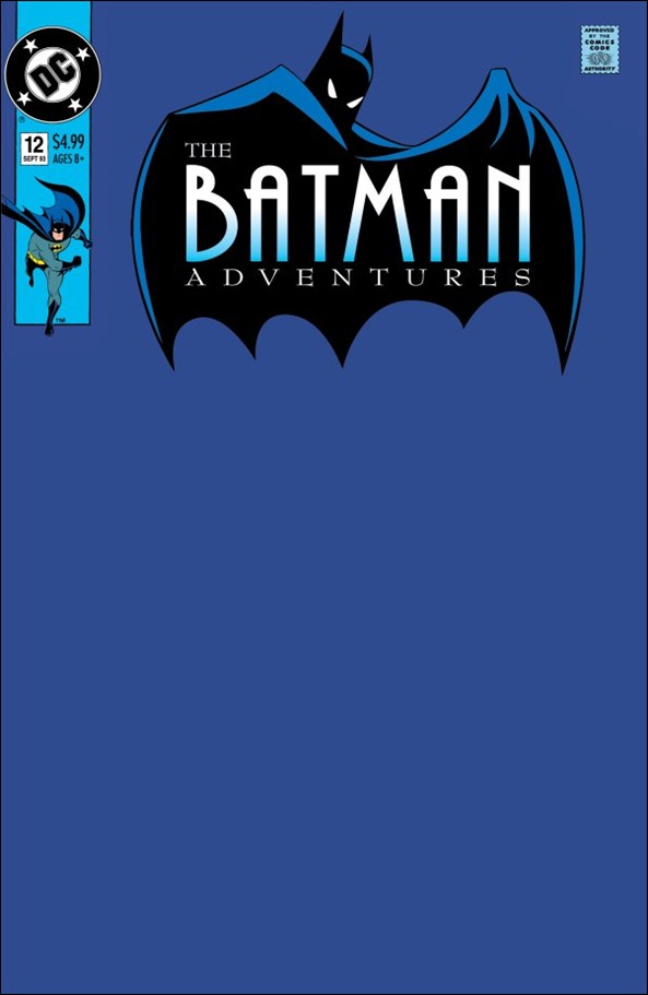 Batman Adventures (1992) issue 12-T Facsimile Ed. 2025 Blank Sketch Cardstock Cover