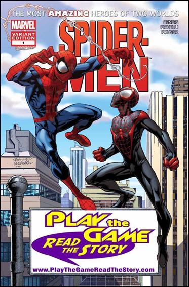 Spider-Men issue 1-MQ Mark Bagley Play the Game Read the Story Cover