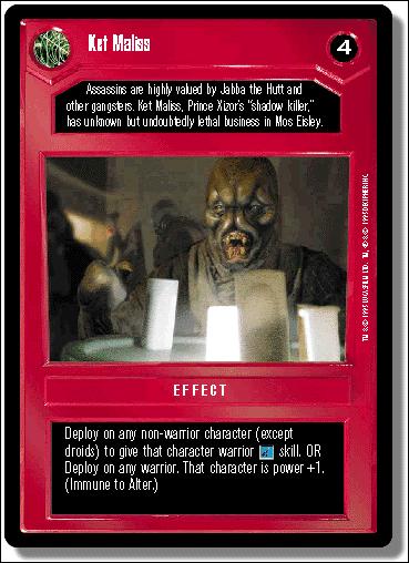 Star Wars: Premiere Limited (Base Set) card 58 Ket Maliss