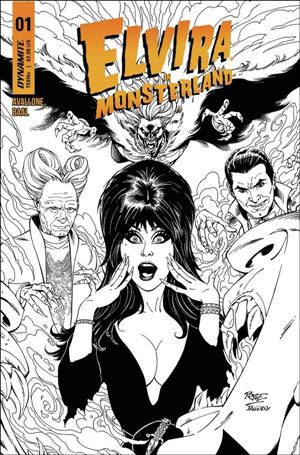 Elvira in Monsterland issue 1-G John Royle 1:10 B&W Cover