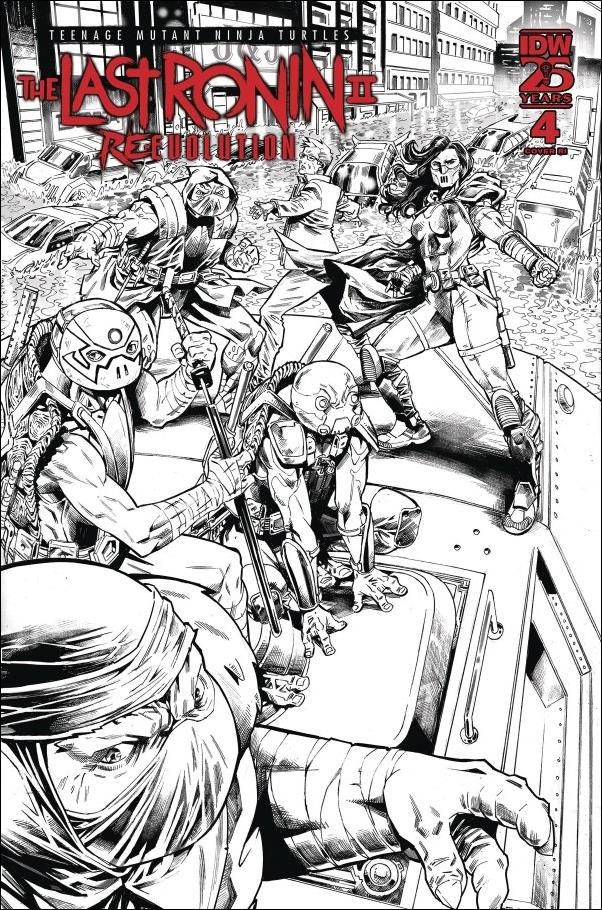 Teenage Mutant Ninja Turtles: The Last Ronin II - Re-Evolution issue 4-F Esau Escorza B&W 1:75 Cardstock Cover