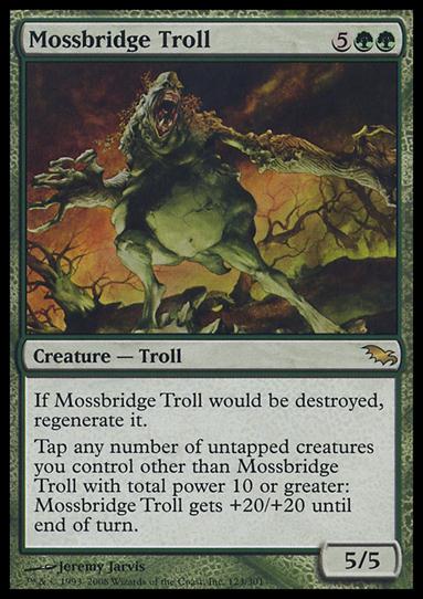 Magic the Gathering: Shadowmoor (Base Set) card 123 Mossbridge Troll