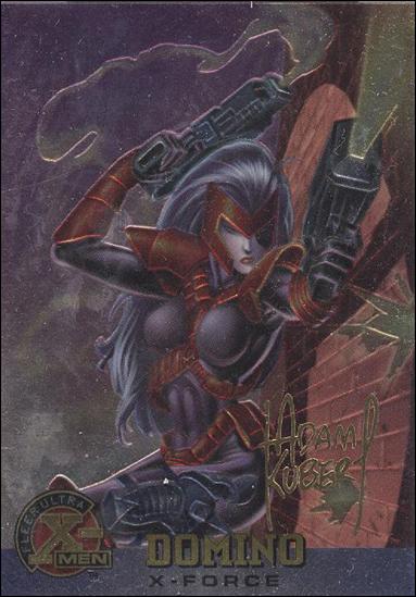 1996 Fleer Ultra X-Men All Chromium (Gold Signature Parallel Base Set) card 22 Domino