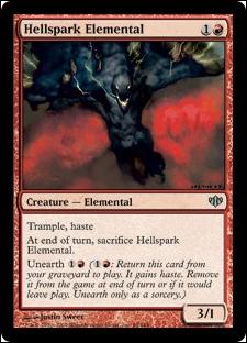 Magic the Gathering: Conflux (Base Set) card 65 Hellspark Elemental