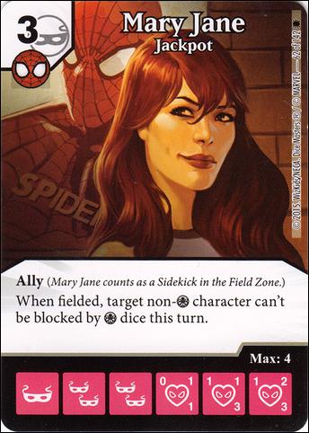 Marvel Dice Masters Amazing Spider-Man card 62 Mary Jane: Jackpot