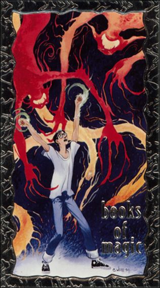 Vertigo Trading Cards (Silver Foil-Enhanced Bonus Prototype Subset) card IV Books of Magic (Embossed Silver Foil)
