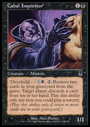 Magic the Gathering: Odyssey (Base Set) card 119 Cabal Inquisitor