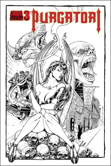 Purgatori (2014) issue 3-E Joyce Chin 1:25 Black & White Cover
