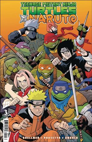 Teenage Mutant Ninja Turtles x Naruto issue 3-D Ethan Young Cover