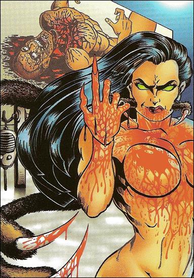 Widow Special Edition Collector's Card Set (1997) card 6 Bathed In Blood