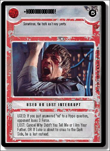 Star Wars: Cloud City Limited (Base Set) card 164 NOOOOOOOOOOOO!
