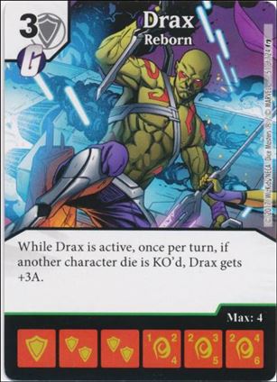 Marvel Dice Masters Guardians of the Galaxy  card 51 Drax: Reborn