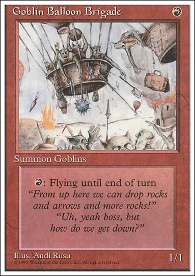 Magic the Gathering: 4th Edition (Base Set) card 197 Goblin Balloon Brigade