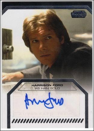 Star Wars Galactic Files (Autograph Subset) card nn6 Harrison Ford as Han Solo 1/25 (1:12,036 Packs)