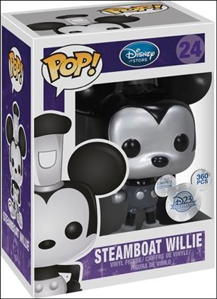 POP! Disney figure 24-B Steamboat Willie (Metallic) (9 Inch) 1/360