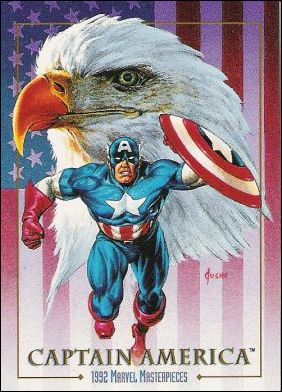 1992 Marvel Masterpieces (Base Set) card 16 Captain America