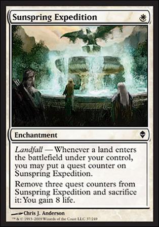 Magic The Gathering: Zendikar (Base Set) card 37 Sunspring Expedition