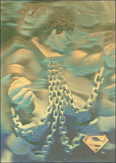 Superman Holo Series (Gold Hologram Parallel Base Set) card 35 A Hero In Chains! 