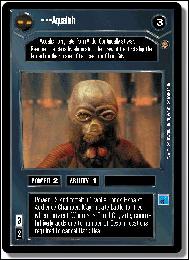 Star Wars: Jabba's Palace Limited (Base Set) card 4 Aqualish