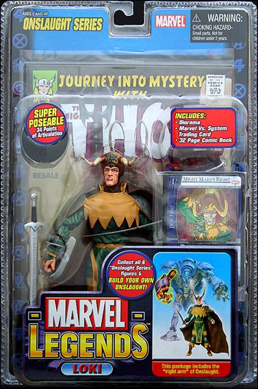 Marvel Legends (Onslaught Series) figure 8 Loki (Crown of Lies - Short Horns)