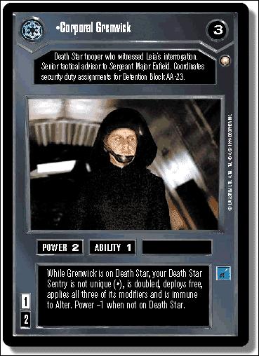 Star Wars: Special Edition Limited (Base Set) card 40 Corporal Grenwick