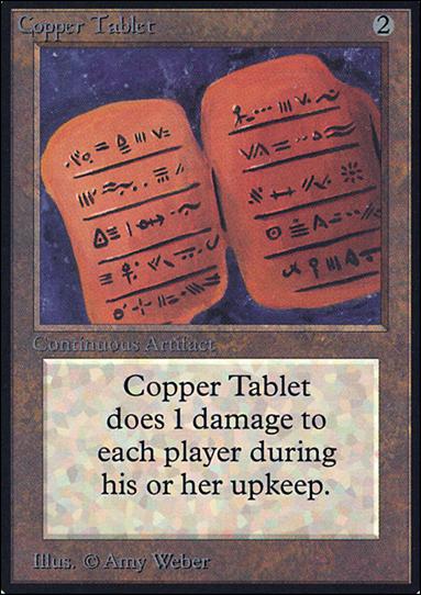 Magic the Gathering: Limited Edition Alpha (Base Set) card 238 Copper Tablet