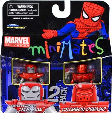 Marvel Minimates figure 104 Silver Centurion Iron Man and Crimson Dynamo